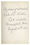 Bill Wilson Signed Second Edition of the Alcoholics Anonymous Big Book -- ''...in gratitude for your recovery...'' -- Also With Edward A. Webster Signed Copy of the AA Book ''Stools and Bottles''